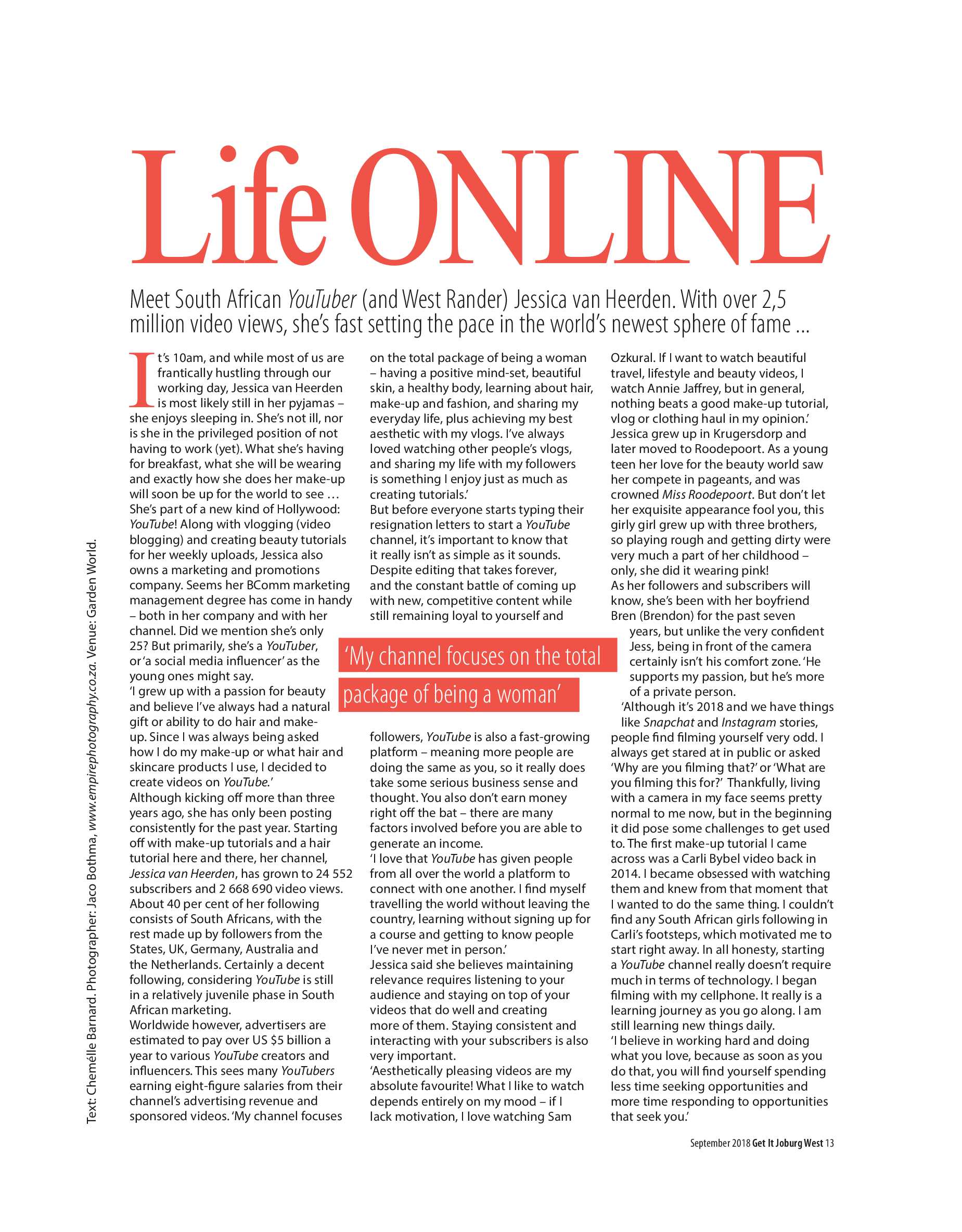 Get JHB West – September 2018 page 13